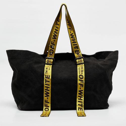 Off-White Black/Yellow Denim c/o Virgil Abloh Industrial Handle Tote - Off-White - Modalova