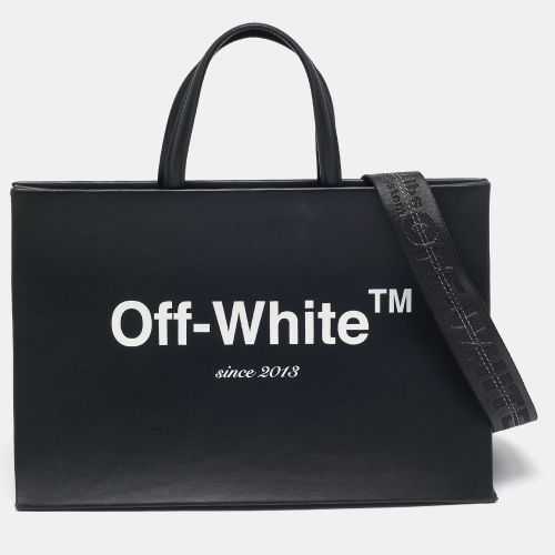 Leather Medium Box Tote - Off-White - Modalova