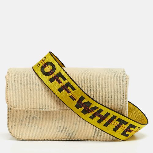 Off-White Cream/Yellow Denim Flap Crossbody Bag - Off-White - Modalova