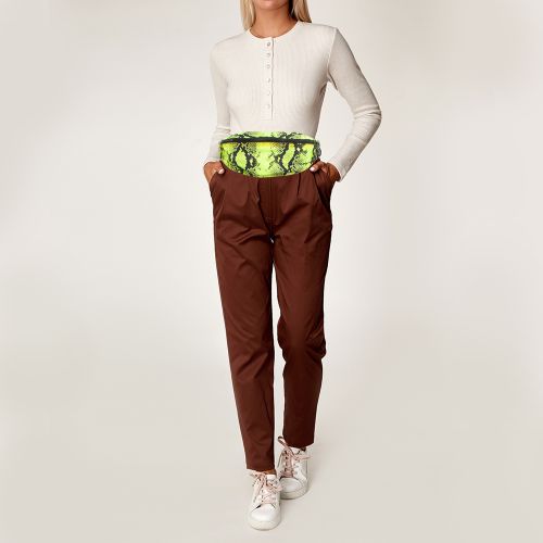 Neon /Black Python Print Nylon Fanny Pack Belt Bag - Off-White - Modalova