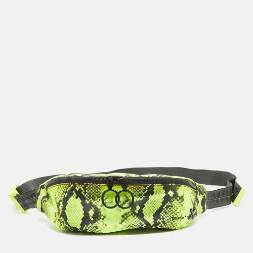 Off-White Neon Green/Black Python Print Nylon Fanny Pack Belt Bag - Off-White - Modalova