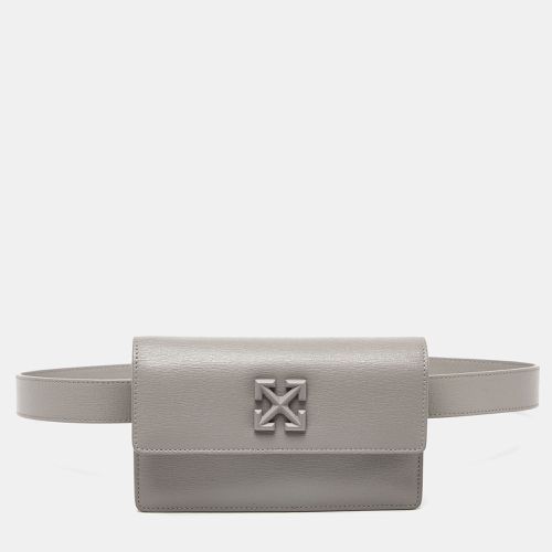 Off-White Grey Leather Jitney Belt Bag - Off-White - Modalova