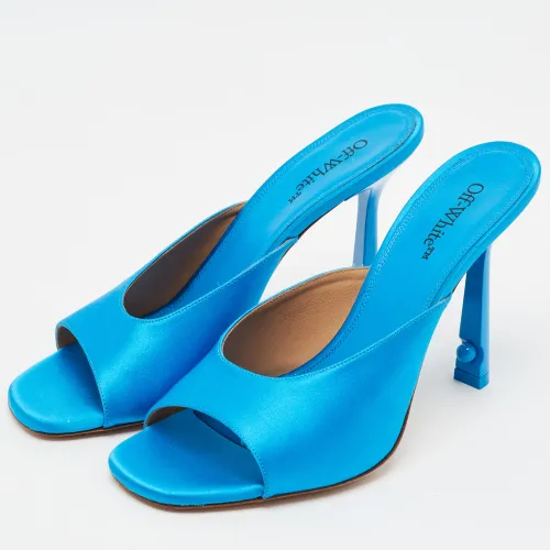 Pop Pearl Size 40 Satin Mules - Off-White - Modalova