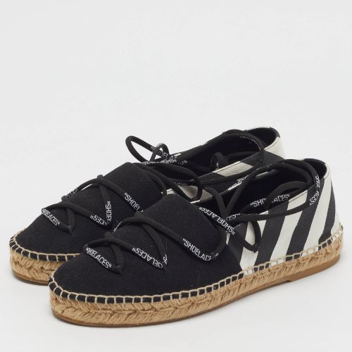 Diagonal Size 39 /White Canvas Espadrille Flats - Off-White - Modalova