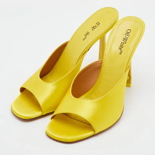 Pop Pearl Size 41 Satin Mules - Off-White - Modalova