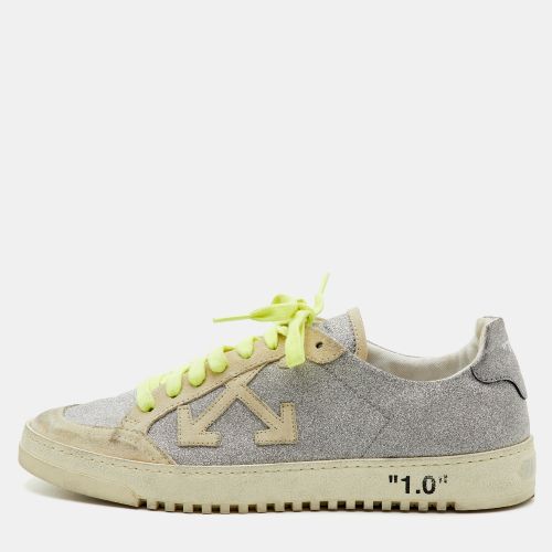 Size 39 /Beige Glitter and Suede Low Top Sneakers - Off-White - Modalova