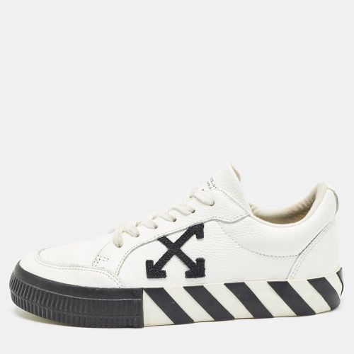 Off-White White Leather Vulcanised Lace Up Sneakers Size 37 - Off-White - Modalova