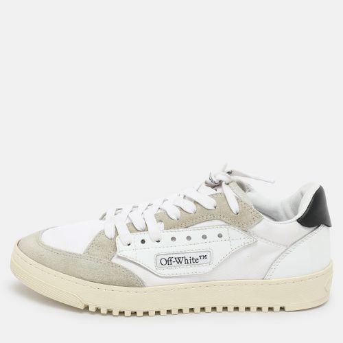 Off-White White/Grey Canvas and Suede 5.0 Low Top Sneakers Size 39 - Off-White - Modalova