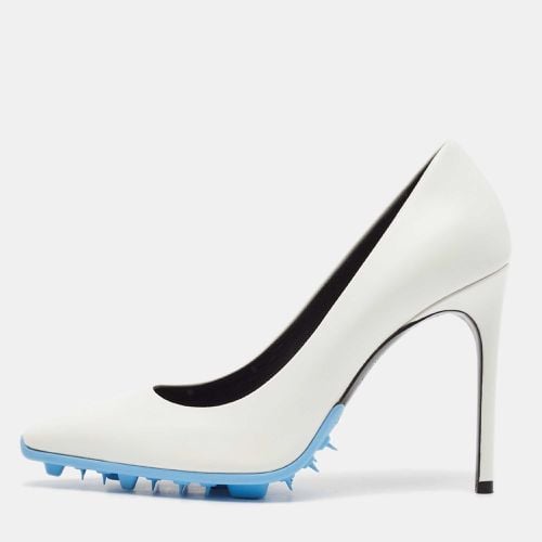 Off-White White Leather Pointed Toe Pumps Size 38 - Off-White - Modalova