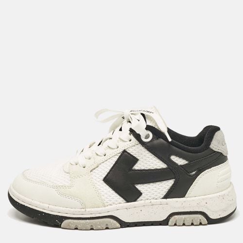 Off-White White/Black Leather and Mesh Slim Out Of Office Sneakers Size 37 - Off-White - Modalova