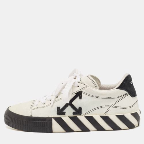 Off-White Black/White Suede Vulcanized Striped Low Top Sneakers Size 38 - Off-White - Modalova