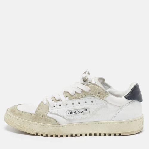 Off-White White/Grey Canvas and Suede 5.0 Low Top Sneakers Size 39 - Off-White - Modalova