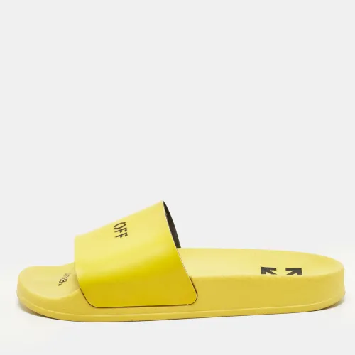 Size 37 Leather Logo Flat Slide - Off-White - Modalova