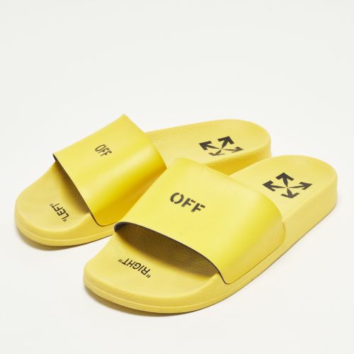 Size 37 Leather Logo Flat Slide - Off-White - Modalova