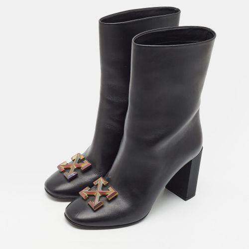 Arrow Size 37 Leather Ankle Length Boots - Off-White - Modalova