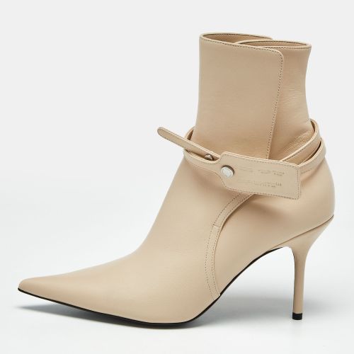Allen Size 36 Leather Ankle Length Boots - Off-White - Modalova