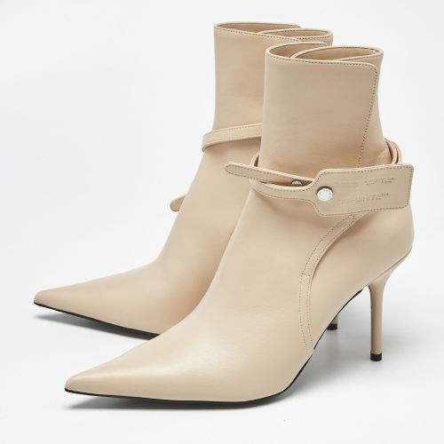 Allen Size 36 Leather Ankle Length Boots - Off-White - Modalova