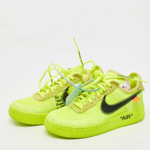 Mesh and Suede Force 1 Low White Volt Sneakers Size 36 - Off-White x Nike - Modalova
