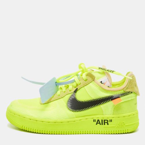 Off-White x Nike Green Mesh and Suede Force 1 Low White Volt Sneakers Size 36 - Off-White x Nike - Modalova