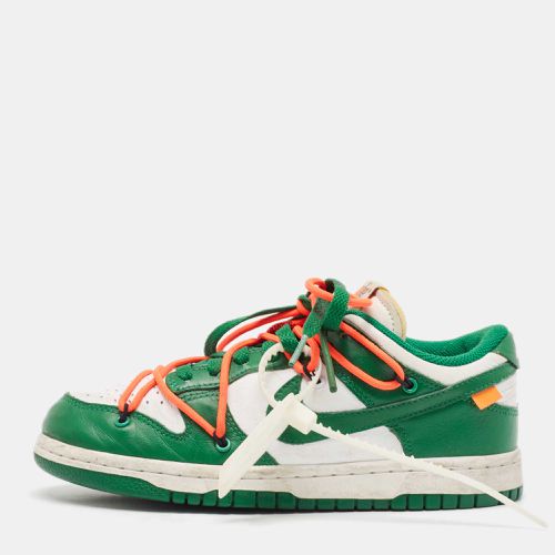 Off-White x Nike Green/White Leather Dunk Low Sneakers Size 37.5 - Off-White x Nike - Modalova