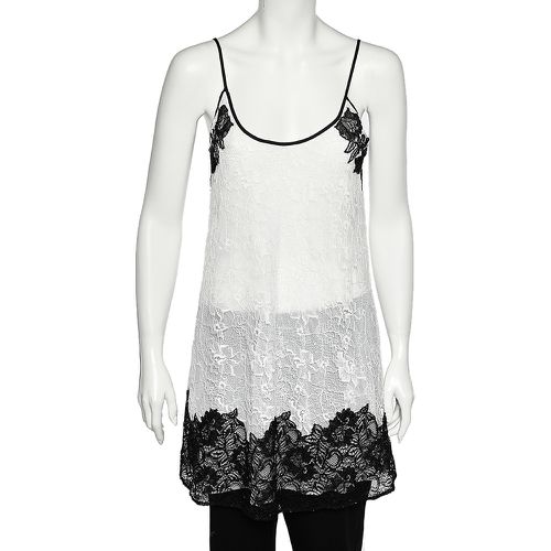 Oscar de la Renta Monochrome Lace Slip Dress M - Oscar de la Renta - Modalova