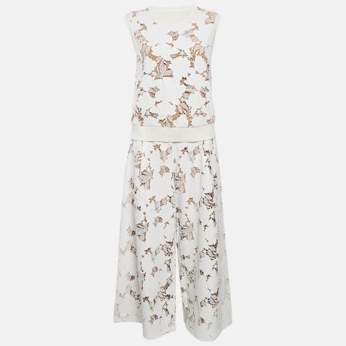 Oscar de la Renta White Magnolia Guipure Lace Palazzo Pants - Oscar de la Renta - Modalova