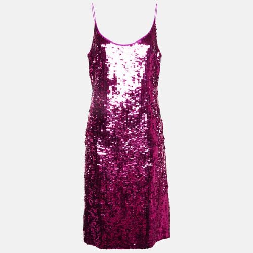 Oscar de la Renta Pink Sequin Strappy Short Dress M - Oscar de la Renta - Modalova