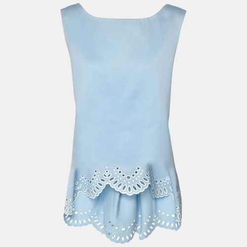 Oscar de la Renta Blue Wool Silk Top M - Oscar de la Renta - Modalova