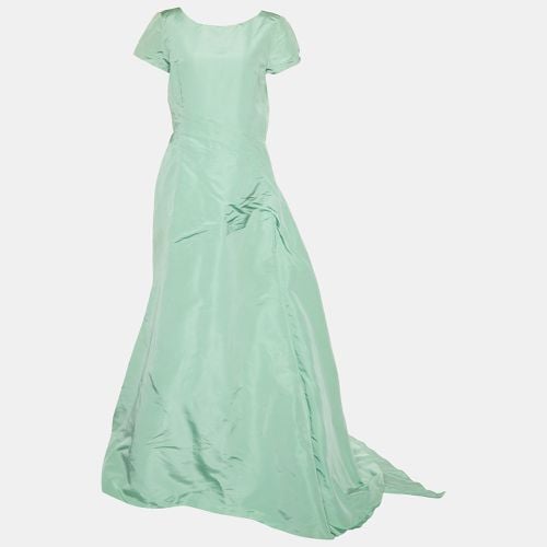 Silk Pleat Detail Draped Gown L - Oscar de la Renta - Modalova