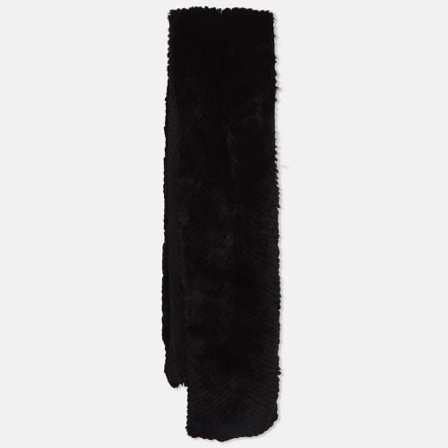 Oscar de la Renta Black Patterned Fur Stole - Oscar de la Renta - Modalova