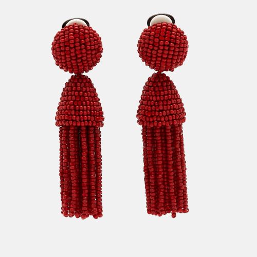 Oscar de la Renta Beads Gunmetal Tone Earrings - Oscar de la Renta - Modalova