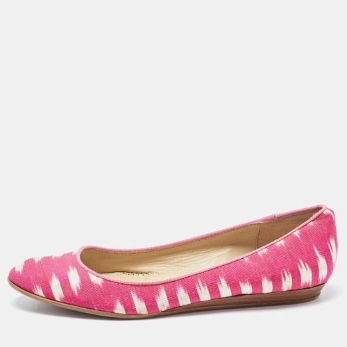 Oscar de la Renta Pink Printed Fabric Ballet Flats Size 36.5 - Oscar de la Renta - Modalova