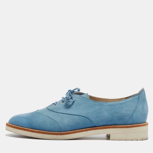 Oscar de la Renta Blue Suede Lace Up Oxfords Size 37 - Oscar de la Renta - Modalova