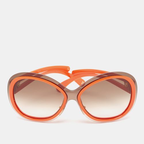 Louis Vuitton Orange/Brown Gradient Z0451U Frame Flore Carre Oversized Sunglasses - Louis Vuitton - Modalova