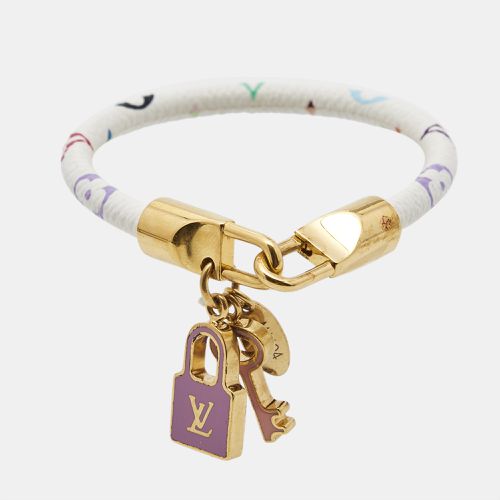 Louis Vuitton Luck It Enamel COated Canvas Gold Tone Bracelet - Louis Vuitton - Modalova