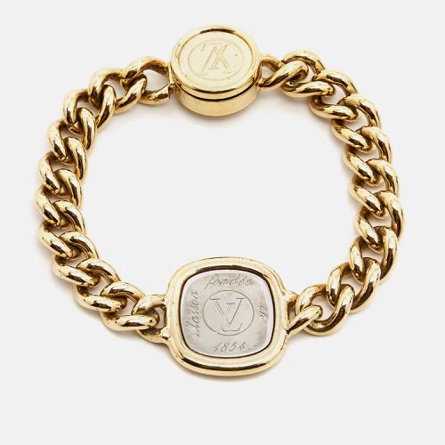 Louis Vuitton Maison Fondée en 1854 Curb Chain Two Tone Bracelet - Louis Vuitton - Modalova