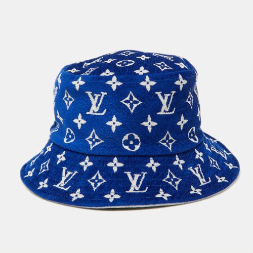 Louis Vuitton Bleu Monogram Velvet LV Match Bucket Hat M - Louis Vuitton - Modalova