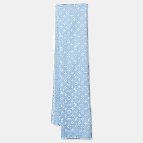 Louis Vuitton Blue Monogram Cotton & Wool My Daily Denim Shawl - Louis Vuitton - Modalova