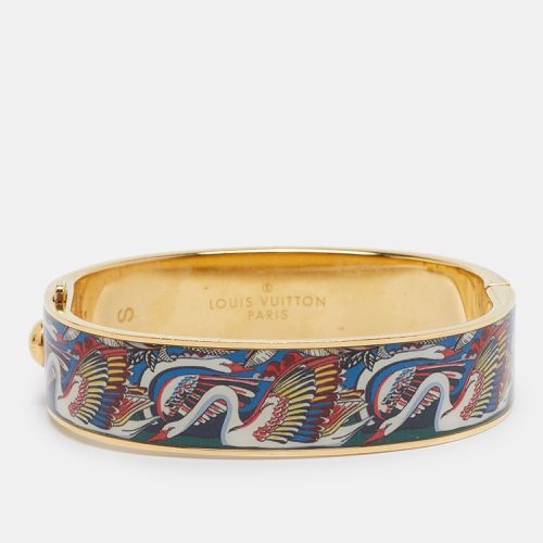 Louis Vuitton LV Hinge Enamel Gold Tone Bangle Bracelet S - Louis Vuitton - Modalova