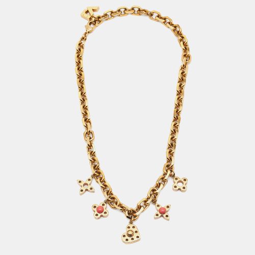 Louis Vuitton Hide and Seek Resin Gold Tone Necklace - Louis Vuitton - Modalova