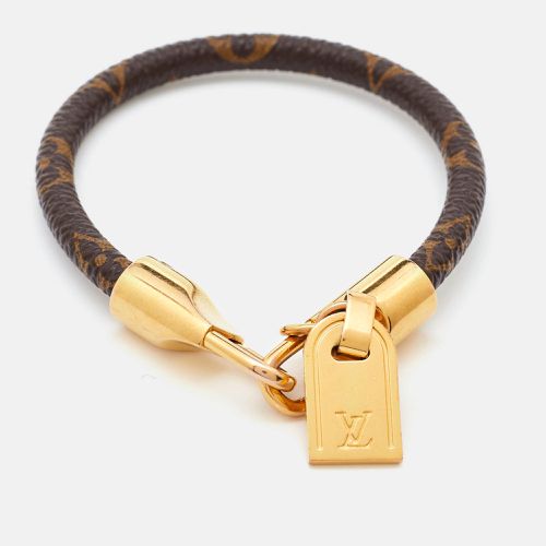 Louis Vuitton Monogram Luck It Brown Canvas Gold Tone Charm Bracelet - Louis Vuitton - Modalova