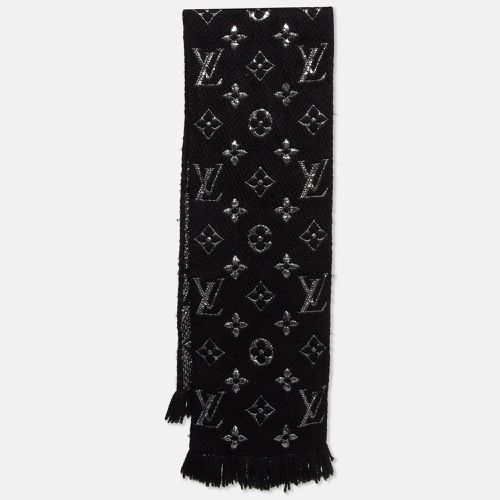 Louis Vuitton Black Logomania Shine Wool Scarf - Louis Vuitton - Modalova