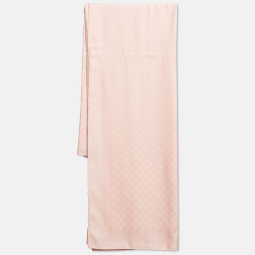 Louis Vuitton Pink Monogram Silk and Wool Evermore Shawl - Louis Vuitton - Modalova