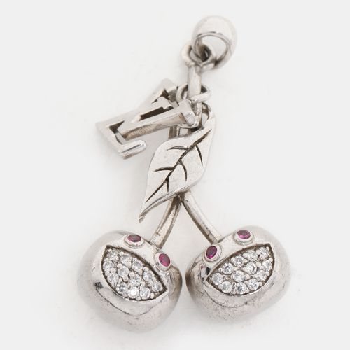 Louis Vuitton 925 Silver/Pink Crystals Cherry Blossom Bag Charm - Louis Vuitton - Modalova