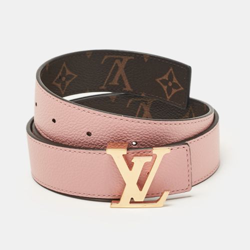 Louis Vuitton Rose Poudre Leather and Monogram Canvas LV Initiales Reversible Belt 80 CM - Louis Vuitton - Modalova