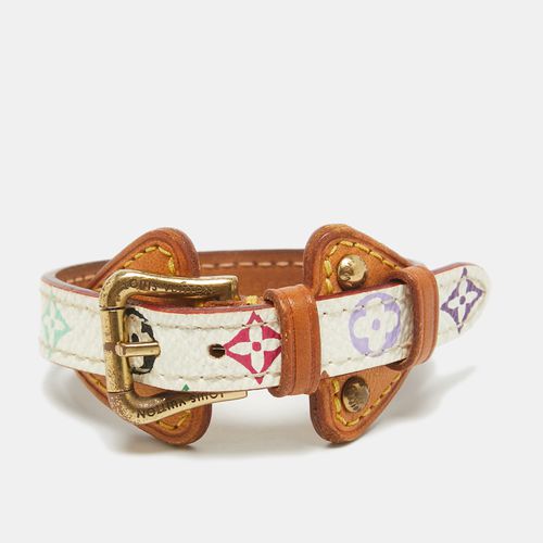 Louis Vuitton Theda Monogram Canvas Leather Gold Tone Bracelet - Louis Vuitton - Modalova