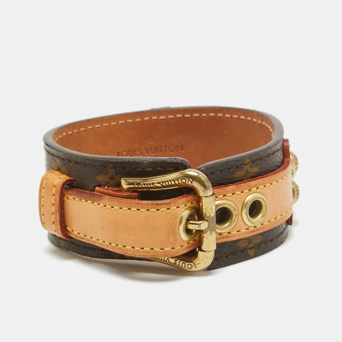 Louis Vuitton Theda Canvas Leather Gold Tone Bracelet - Louis Vuitton - Modalova