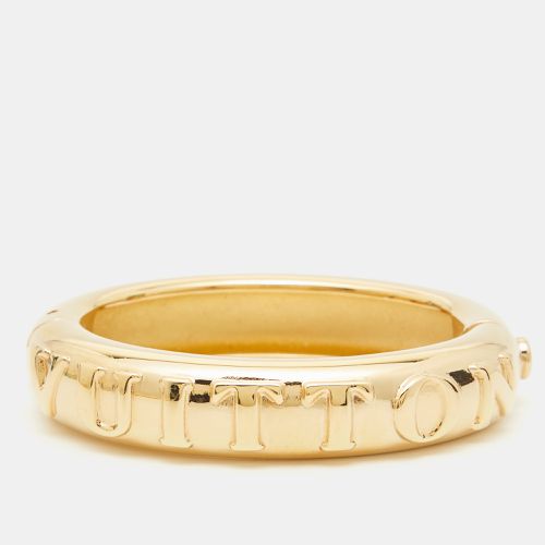 Louis Vuitton Family Debossed Signature Gold Tone Bracelet - Louis Vuitton - Modalova