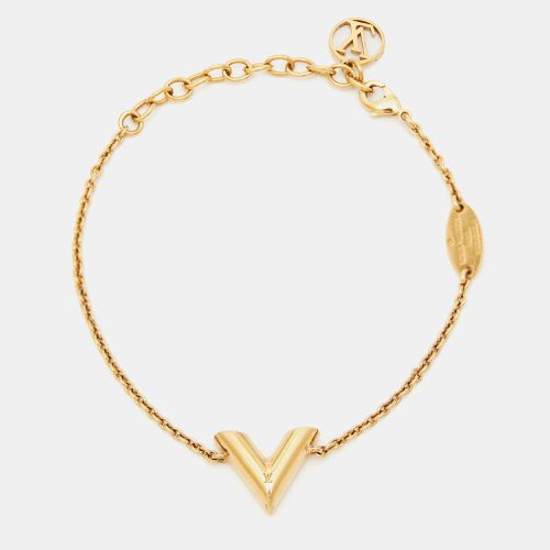 Louis Vuitton Essential V Gold Tone Chain Link Bracelet - Louis Vuitton - Modalova