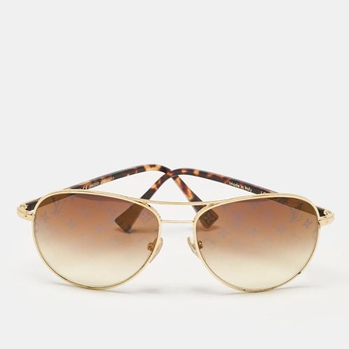 Louis Vuitton Gold/Brown Gradient Z0164U Conspiration Pilote Aviator Sunglasses - Louis Vuitton - Modalova